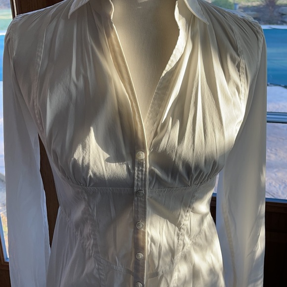Armani Exchange White Long Sleeve Blouse - Picture 2 of 6